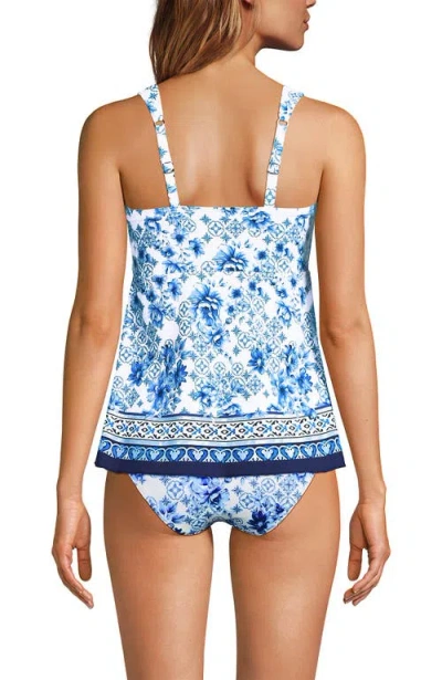 Lands' End Adjustable Scoop Neck Flutter Tankini Top