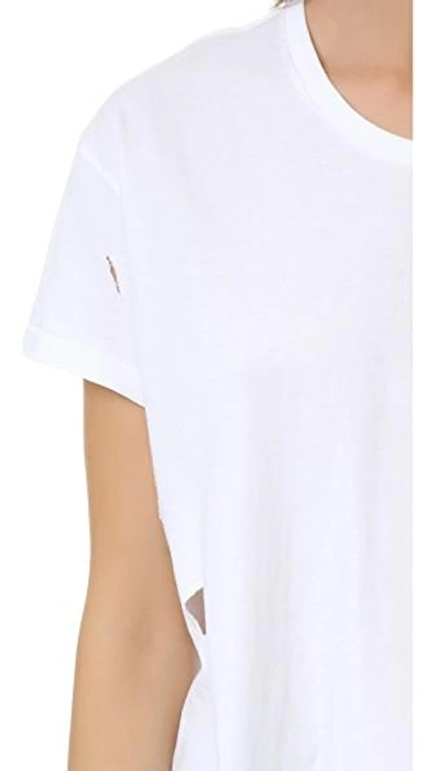 Shop Anine Bing Distressed Tee In White