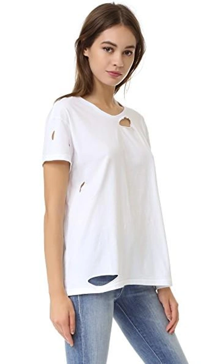 Shop Anine Bing Distressed Tee In White