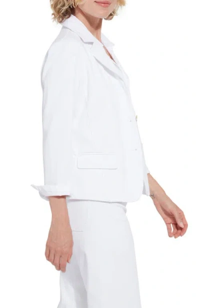Lyssé Della Denim Cropped Blazer In White