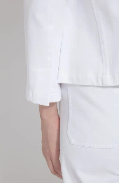 Lyssé Della Denim Cropped Blazer In White