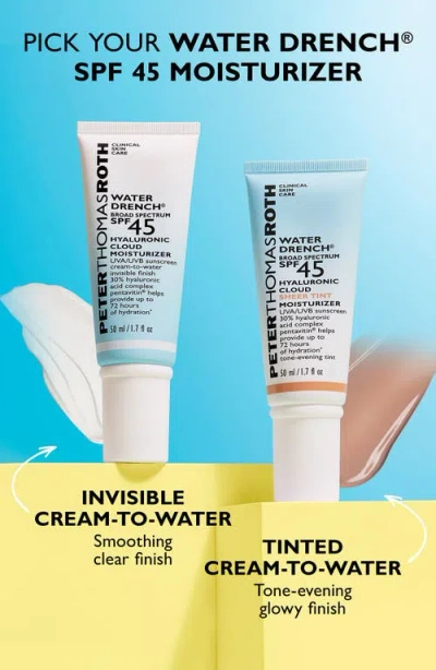 Peter Thomas Roth Water Drench Broad Spectrum Spf 45 Hyaluronic Sheer Tint Moisturizer .67 Fl Oz/20 ml