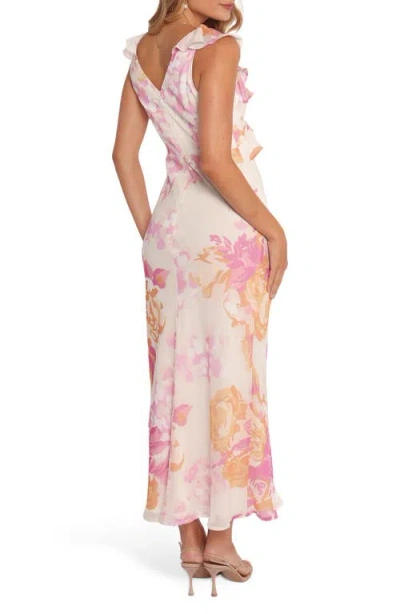 Petal And Pup Petal & Pup Kaori Ruffle Midi Cocktail Dress In Multi