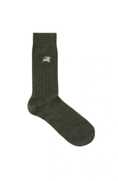 Burberry Wool Blend Socks In Green