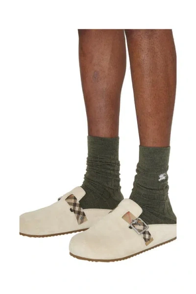 Burberry Wool Blend Socks In Green