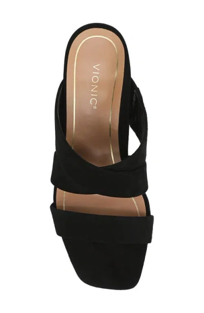 Vionic Merlot Slide Sandal In Black