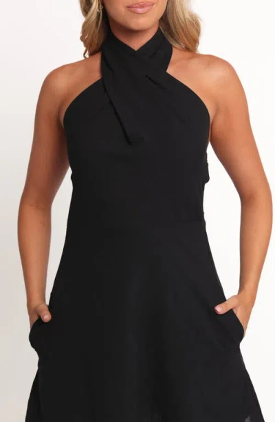 Petal And Pup Petal & Pup Betsy Cotton Halter Minidress In Animal Print