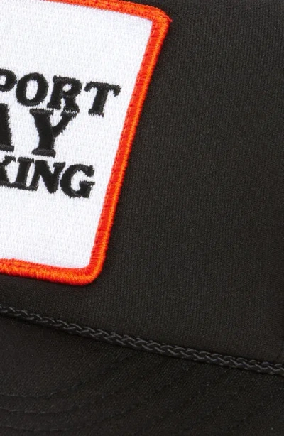 Friday Feelin ' Support Day Drinking Patch Trucker Hat In Black