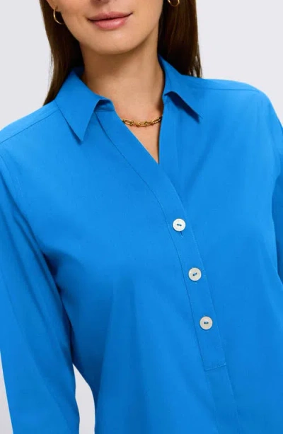 Foxcroft Pamela Stretch Button-up Tunic