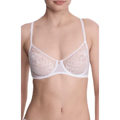 Natori Flora Unlined Balconette Bra In White