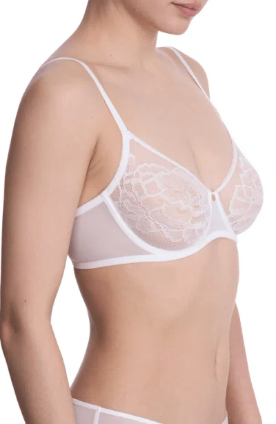 Natori Flora Unlined Balconette Bra In White
