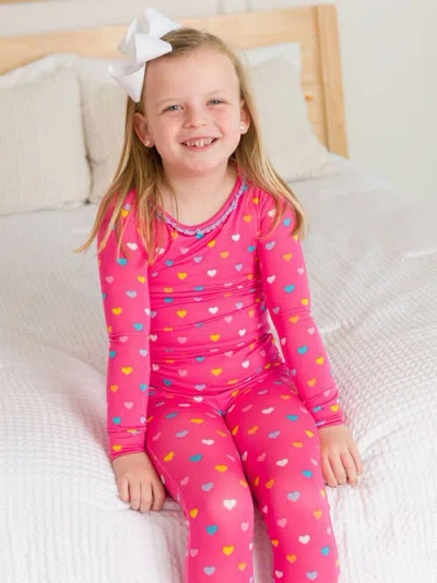 Rufflebutts Softsnooze Girls Ruffle Long Sleeve Pajama Set
