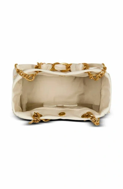 Balmain Small 1945 Soft Bag In Embossed Crackled Calfskin With A Pb Labyrinth Monogram