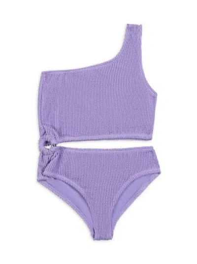 Limeapple Crinkle Cutout One Piece Swimsuit