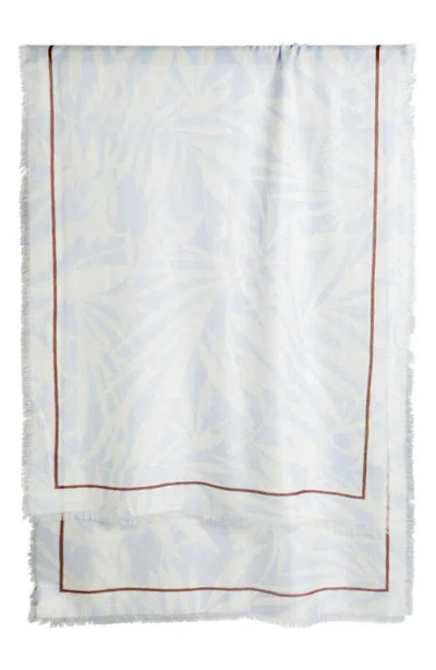 Nordstrom Floral Print Scarf With Eyelash Fringe