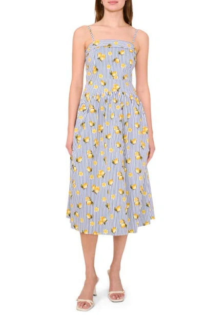 Cece Drop Waist Sundress In Yellow