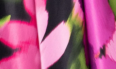 Betsy & Adam Strapless High-low Gown In Multi