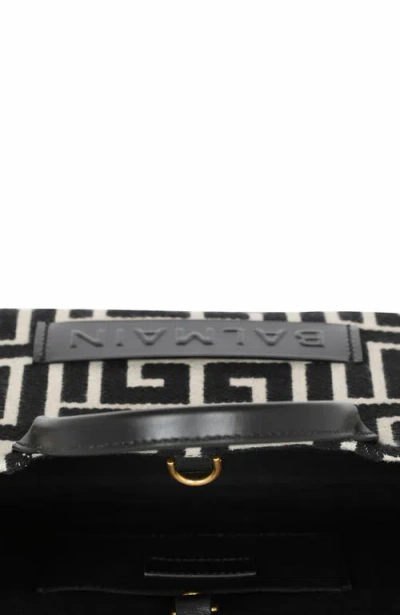 Balmain Women's B-army 42 Monogram Jacquard And Leather Tote Bag
