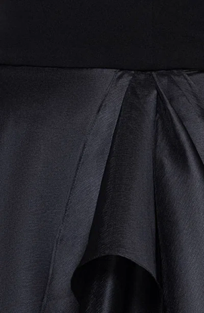 Betsy & Adam Women's Ruffled Strapless Ball Gown In Black