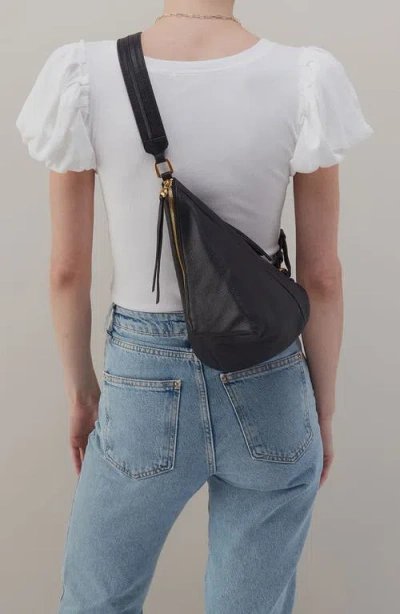 Hobo Small Sway Leather Sling Bag In Black