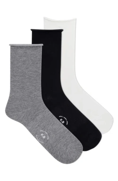 K. Bell Socks K Bell Socks Assorted 3-pack Roll Top Crew Socks