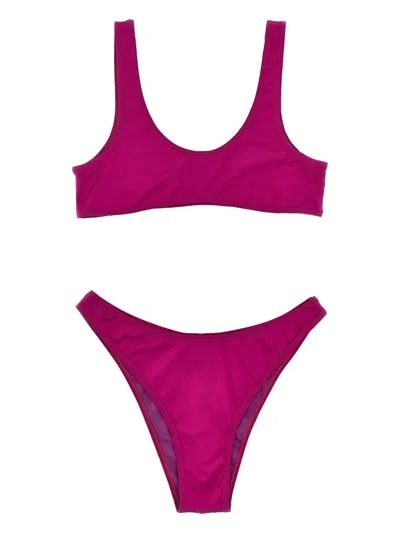 Reina Olga 'scoop Neckline' Two-piece Bikini Set In Purple