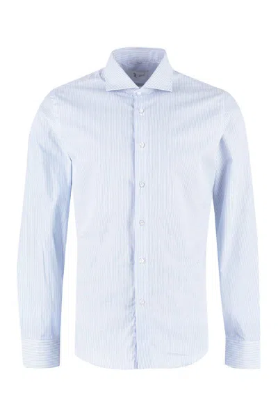 The (alphabet) The (shirt) - Striped Cotton Shirt