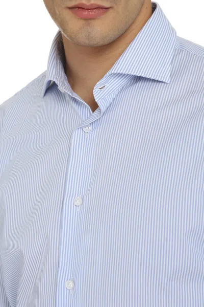 The (alphabet) The (shirt) - Striped Cotton Shirt
