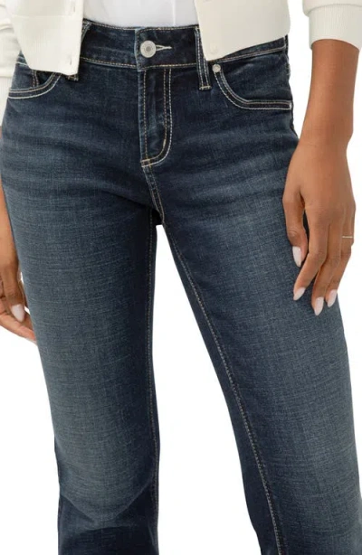 Silver Jeans Co. Women's Elyse Mid Rise Comfort Fit Slim Bootcut Jeans In Blue