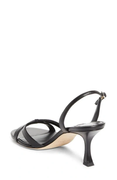 Jimmy Choo Elsy 70 Leather Heeled Sandals In Schwarz