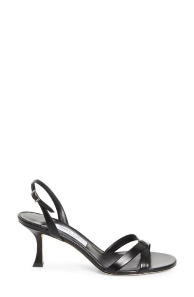 Jimmy Choo Elsy 70 Leather Heeled Sandals In Schwarz