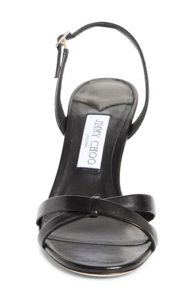 Jimmy Choo Elsy 70 Leather Heeled Sandals In Schwarz