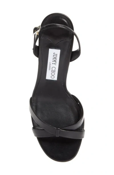 Jimmy Choo Elsy 70 Leather Heeled Sandals In Schwarz