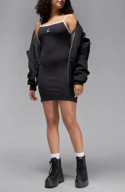 Jordan Slim Minidress In Black