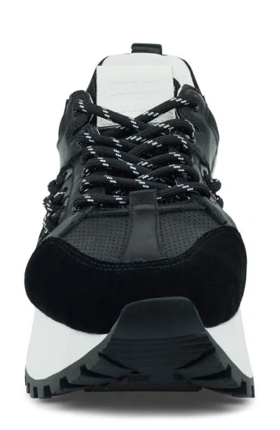 Zigi Dynamo Platform Wedge Sneaker In Black