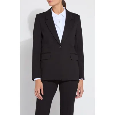 Lyssé One-button Ponte Blazer In Black