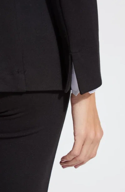 Lyssé One-button Ponte Blazer In Black