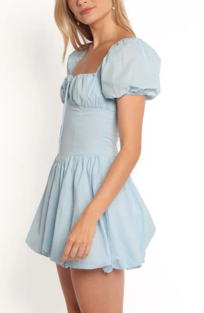 Petal And Pup Petal & Pup Leane Bubble Hem Minidress In Blue