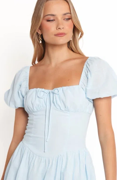 Petal And Pup Petal & Pup Leane Bubble Hem Minidress In Blue