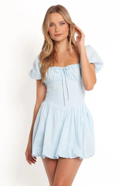 Petal And Pup Petal & Pup Leane Bubble Hem Minidress In Blue