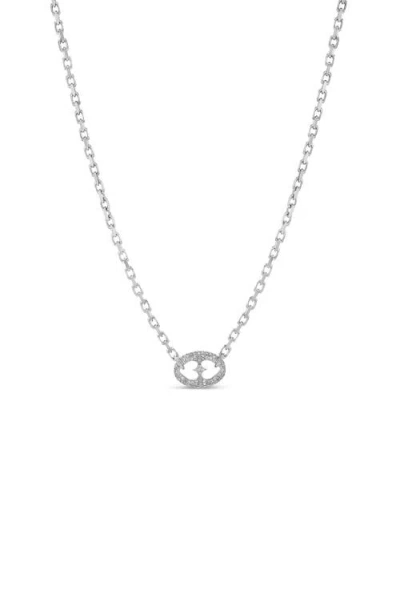 Sheryl Lowe Diamond Puffy Heart Mariner Link Chain