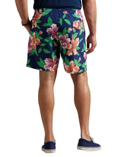 Polo Ralph Lauren Floral-print Swim Shorts In Hibiscus Navy