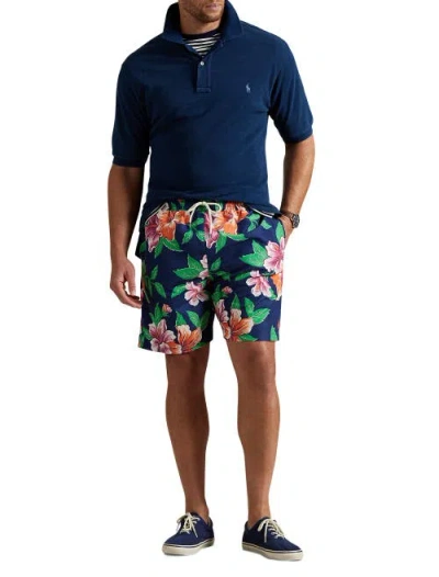 Polo Ralph Lauren Floral-print Swim Shorts In Hibiscus Navy