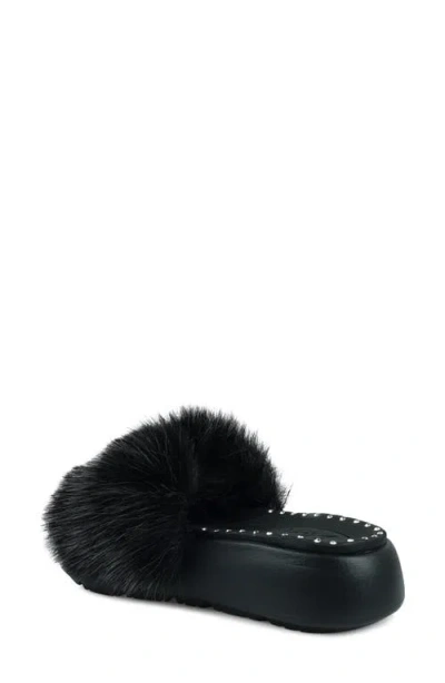 Zigi Fabbi Faux Fur Platform Sandal