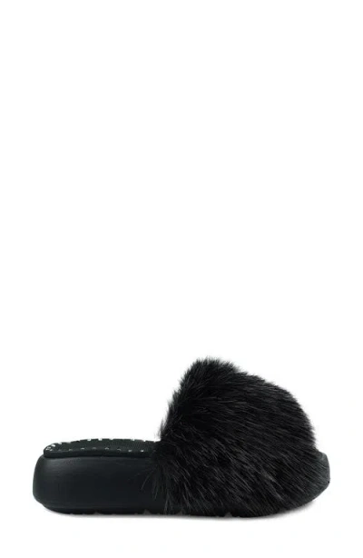 Zigi Fabbi Faux Fur Platform Sandal