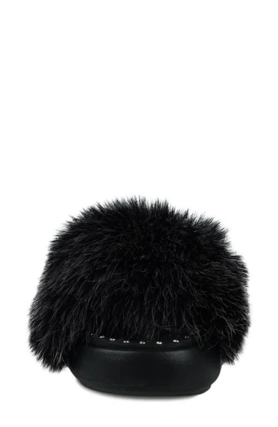 Zigi Fabbi Faux Fur Platform Sandal