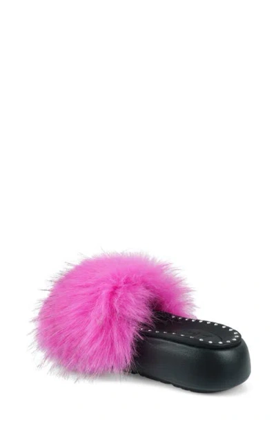 Zigi Fabbi Faux Fur Platform Sandal