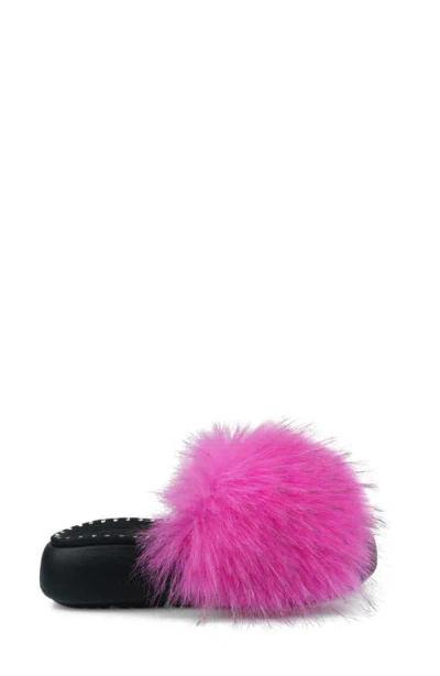 Zigi Fabbi Faux Fur Platform Sandal