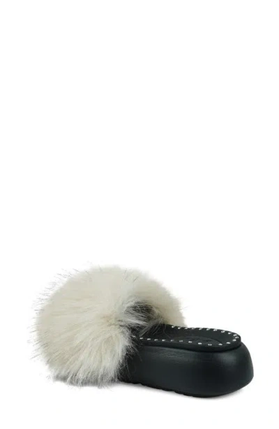 Zigi Fabbi Faux Fur Platform Sandal