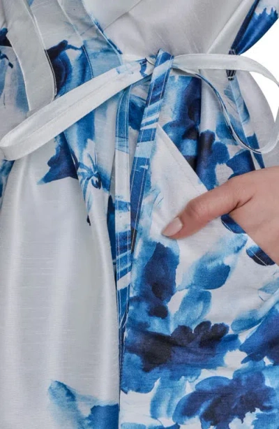 Donna Karan New York Floral Wrap Cocktail Dress In White